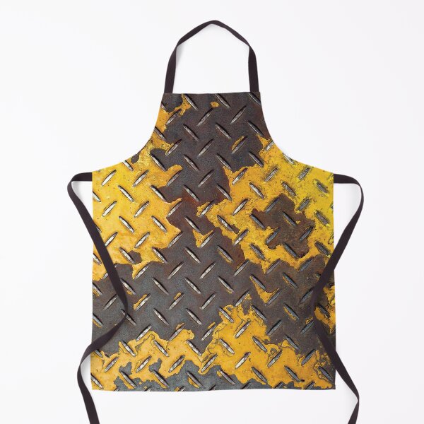Item preview, Diamond plate with worn yellow color. designed and sold by Luggnagg.