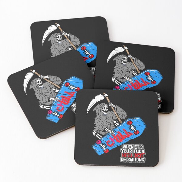 Item preview, Chill. When It's Your Turn He'll Not Be Smiling Skateboarding Grim Reaper designed and sold by Mrspink16.