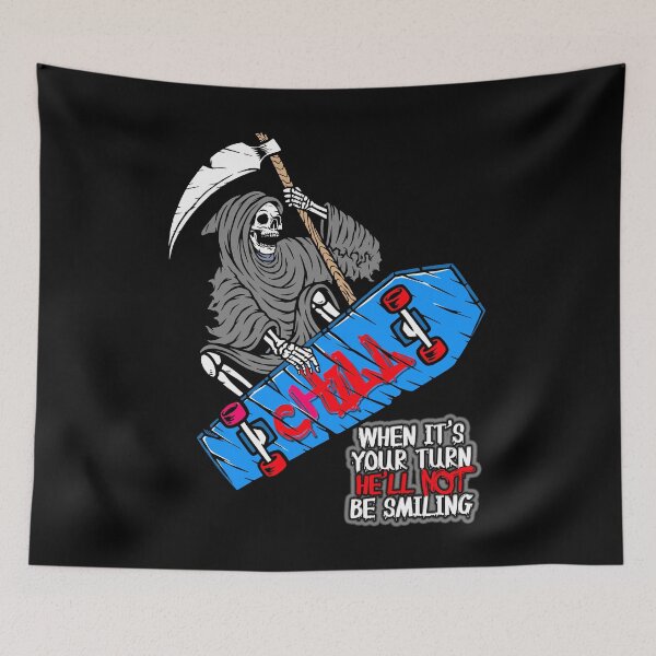 Item preview, Chill. When It's Your Turn He'll Not Be Smiling Skateboarding Grim Reaper designed and sold by Mrspink16.