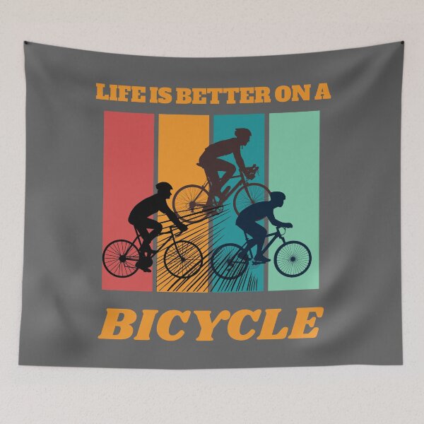 Item preview, life is better on a bicycle designed and sold by BronikowskiART.
