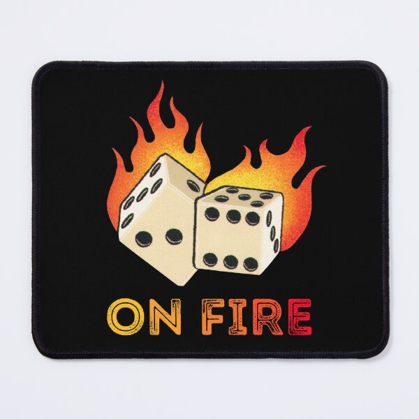 Item preview, On Fire Vintage Flaming Dice Tattoo designed and sold by StudioTina.