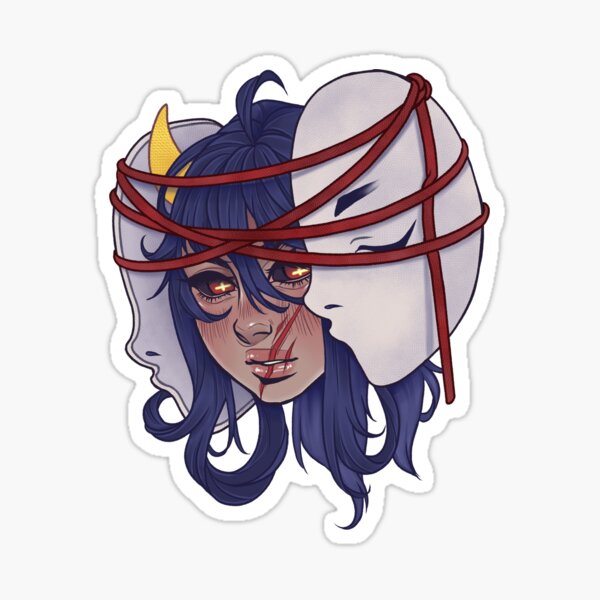 Demon Mask Sticker