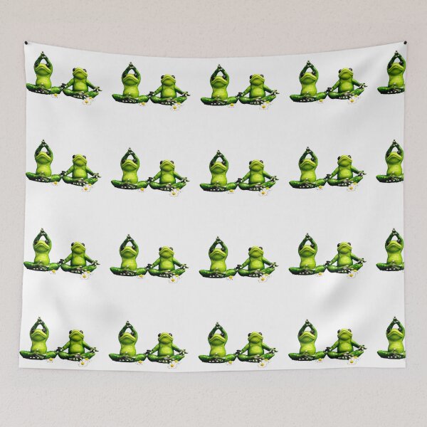 Item preview, Meditating frog-Yoga frog-funny frog in lotus sitting position designed and sold by BestUncommonTee.