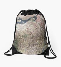 Scale-Model Manhattan, Bronx, New York City Drawstring Bag