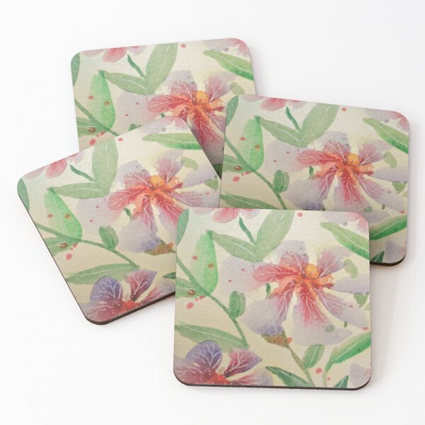Item preview, Abstract Watercolor Floral Coasters designed and sold by RachLuna.