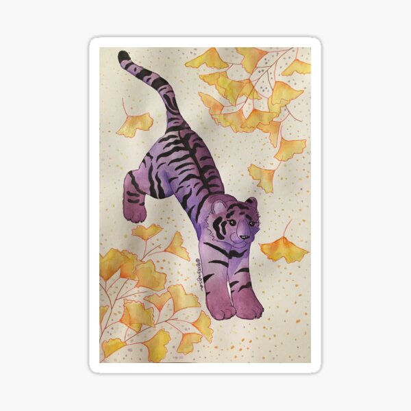Purple Tiger Sticker