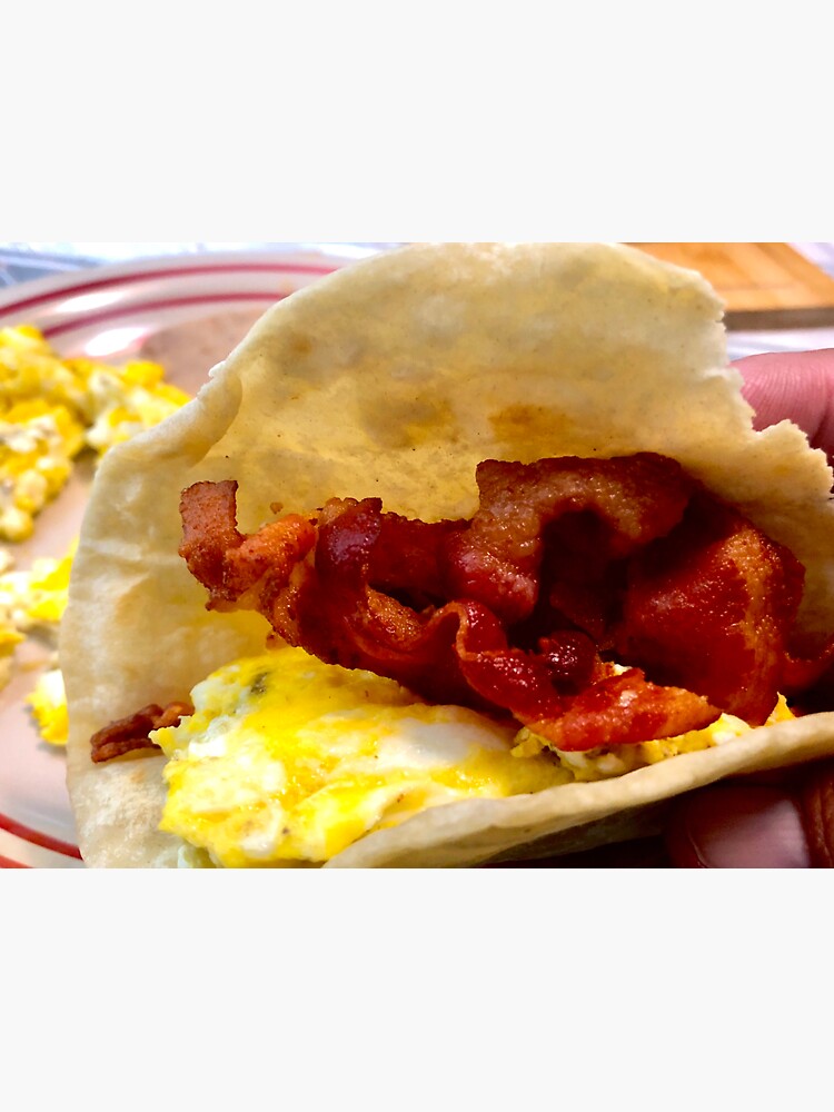 "BACON AND EGG TACO" Sticker by ArredondoPrime Redbubble