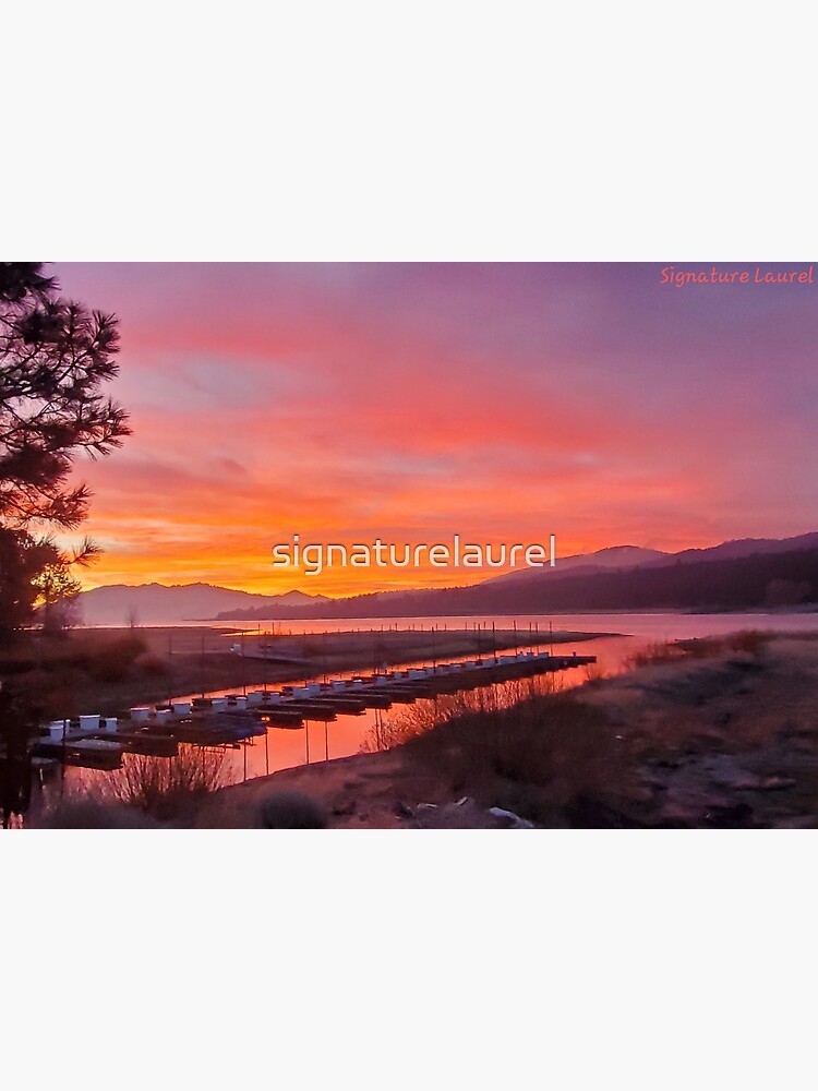 Thumbnail 3 of 3, Sticker, Big Bear Lake Sunset designed and sold by signaturelaurel.