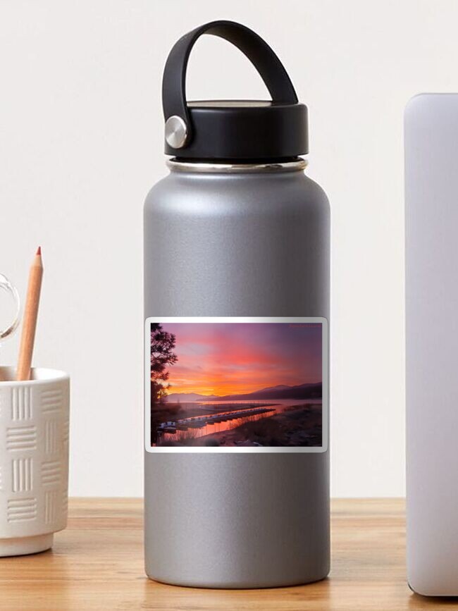 Thumbnail 1 of 3, Sticker, Big Bear Lake Sunset designed and sold by signaturelaurel.
