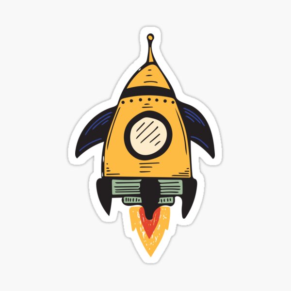 Item preview, Yellow Rocket Ship designed and sold by Jacqueline Hurd.