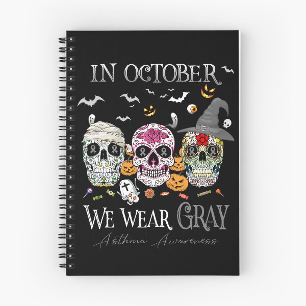 Item preview, In October We Wear Gray Asthma Awareness designed and sold by Sabfit.