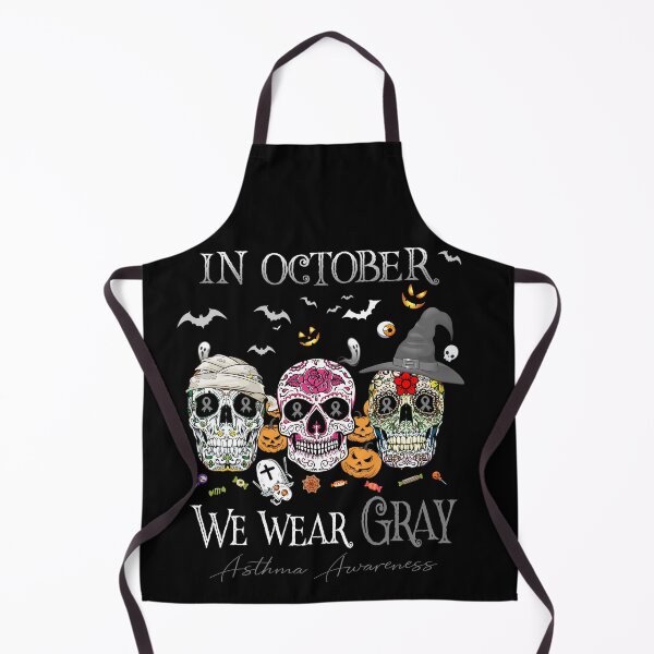 Item preview, In October We Wear Gray Asthma Awareness designed and sold by Sabfit.