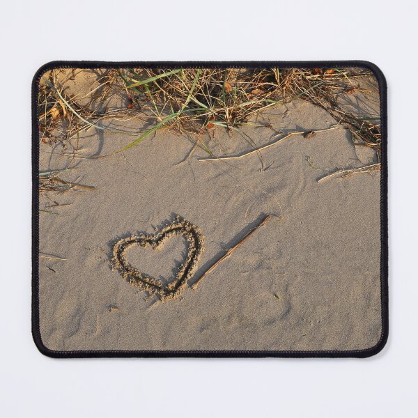 Item preview, With love... A heart drawn in the sand with a stick, classic message designed and sold by marina63.