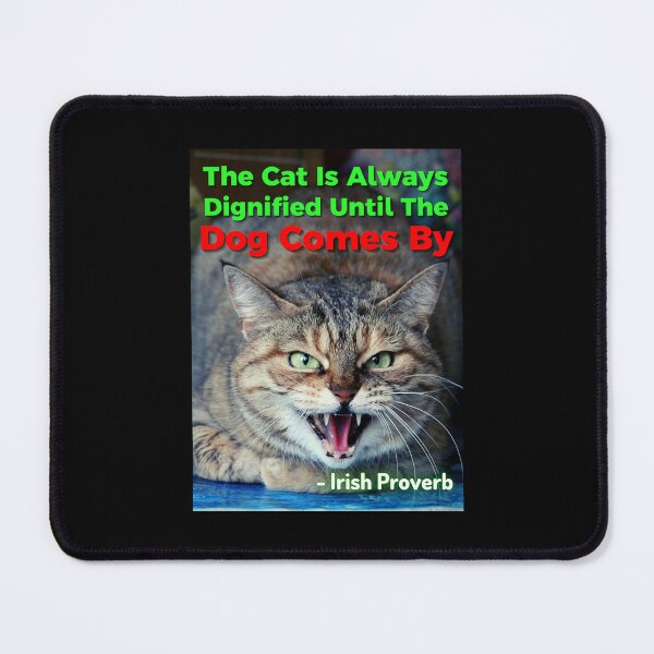 Item preview, Irish Proverb - The Cat Is Always Dignified Until The Dog Comes By  designed and sold by IrishProverbs.