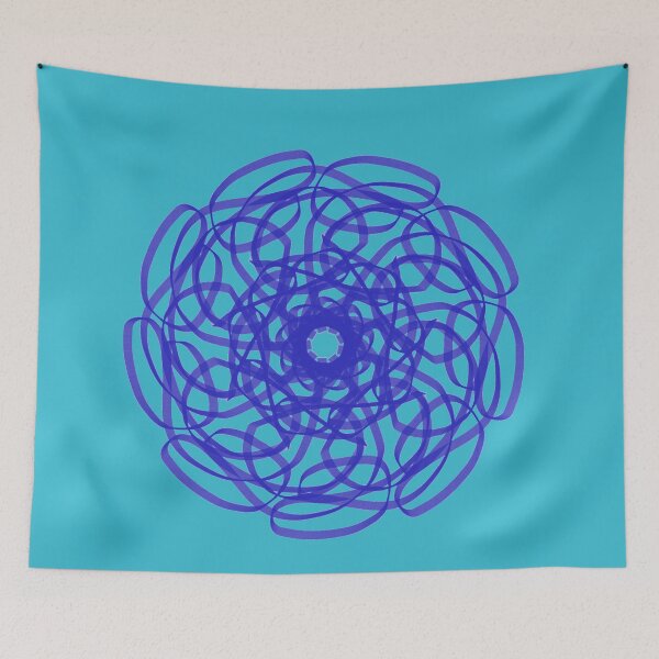 Item preview, Blue Spherical Floral Pattern designed and sold by CriticalC404.