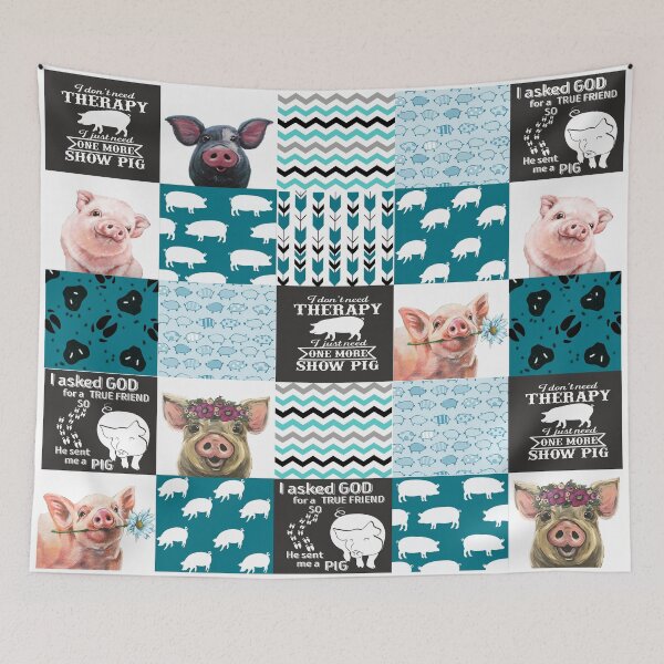 Item preview, Funny Pigs Quilt Fleece Blanket Bundle designed and sold by JoycePruit.