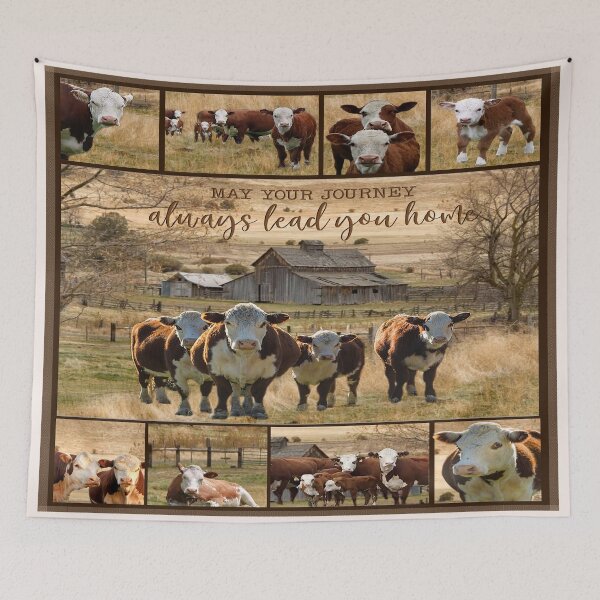 Item preview, Hereford Cow May Journey Blanket designed and sold by JoycePruit.