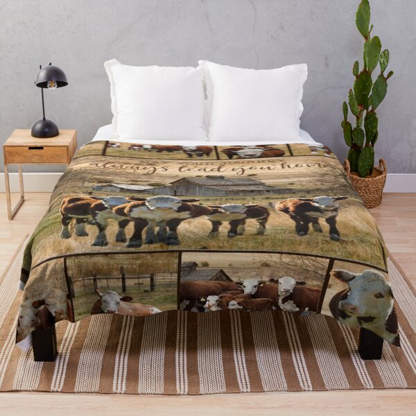 Item preview, Hereford Cow May Journey Blanket designed and sold by JoycePruit.