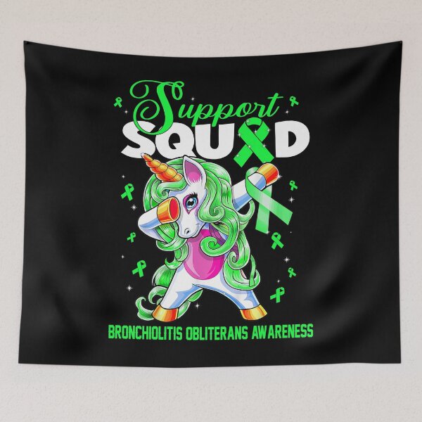Item preview, Cute Unicorn Support Squad Bronchiolitis Obliterans Awareness Men Women Kid designed and sold by tenjun16.