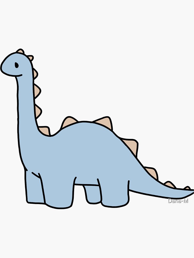 Thumbnail 3 of 3, Sticker, Dino Stegosaurus designed and sold by Dana-M.