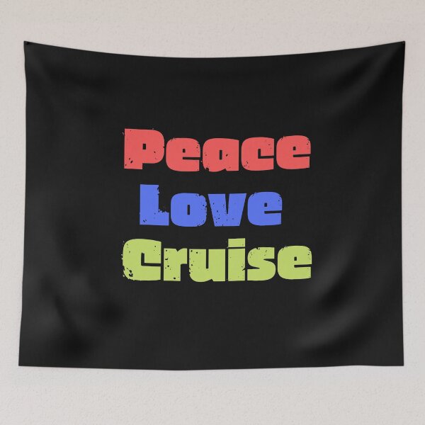 Item preview, Vintage Peave Love Cruise Colorful Typography  designed and sold by garniturex.