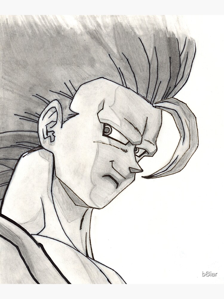 Super Saiyan Goku - Goku Ssj Blue Drawing, HD Png Download - vhv