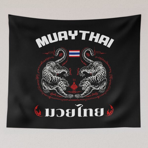 Item preview, MuayThai Sak Yant Thai Tattoo Twin Tiger Martial Art Tailandia designed and sold by PuPPuB.