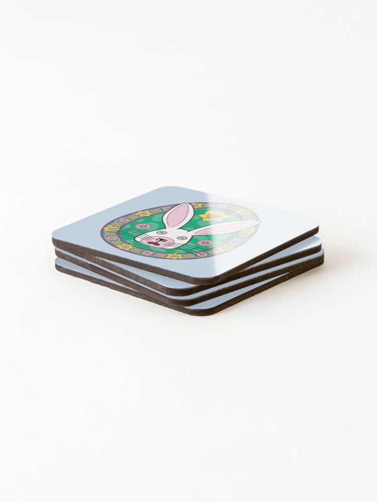 Thumbnail 4 of 5, Coasters (Set of 4), Spring Rabbit designed and sold by Mindscaping.