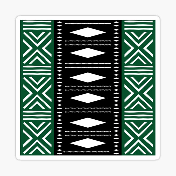 Brown Zigzag African Mud Cloth Bathroom Mat Rug by bynelo - Bath