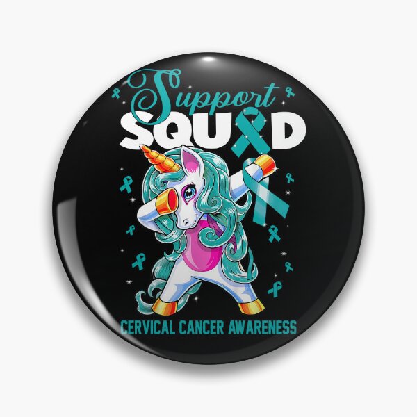 Item preview, Cute Unicorn Support Squad Cervical Cancer Awareness Men Women Kid designed and sold by tenjun16.