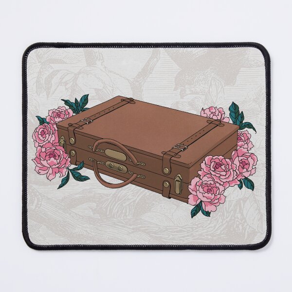 Item preview, Vintage Briefcase with Soft Pink Flowers designed and sold by phogar.