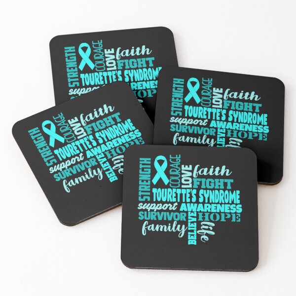Item preview, Tourette's Syndrome Awareness - Strength Courage Faith Hope Love Fight Support Survivor Family Life Believe designed and sold by Hilten.