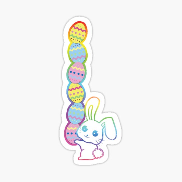 Item preview, Cute Easter Bunny sticker, Easter Egg Coordinator designed and sold by MsMurd3ra.