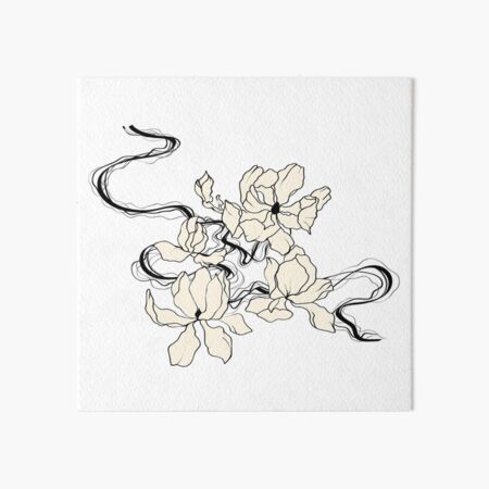 Handdrawn Wildflower Stickers | Art Board Print