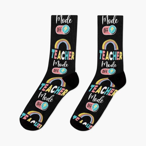 Item preview, Cute Rainbow Funny Teacher Mode Off Hello Summer Vacation design designed and sold by Merchking1.