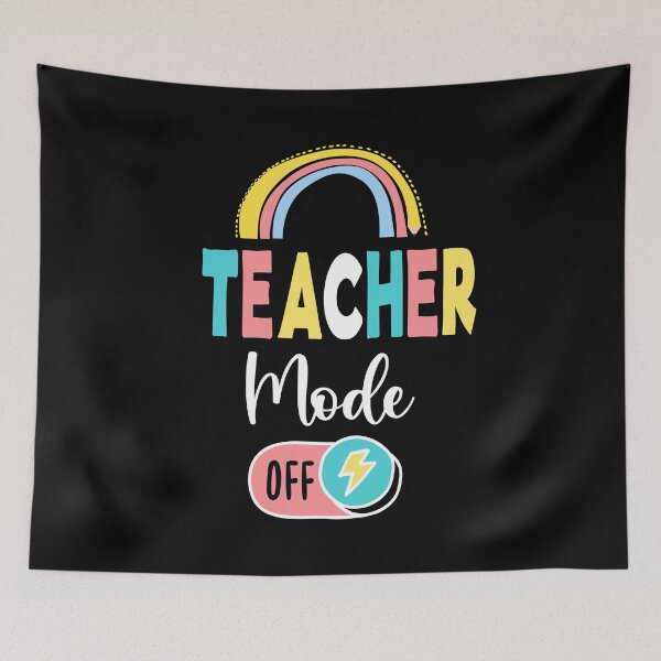 Item preview, Cute Rainbow Funny Teacher Mode Off Hello Summer Vacation design designed and sold by Merchking1.