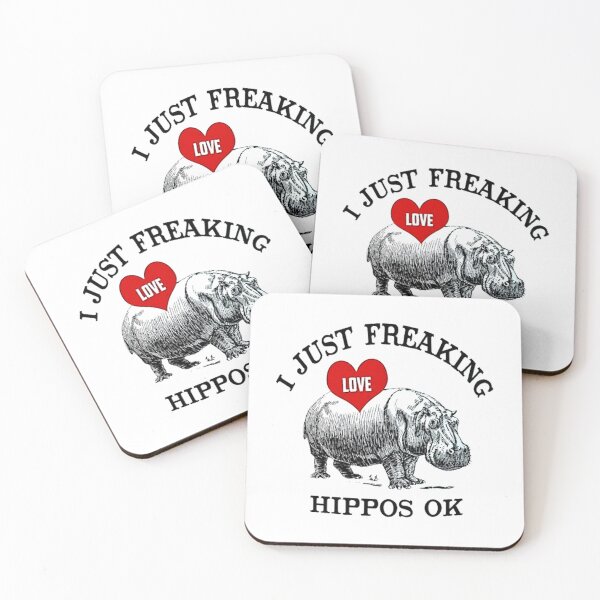 Item preview, Hippo Really Like Hippos Hippo Lovers Hippopotamus - I Just Freaking Love Hippos Ok. designed and sold by ladystyles.