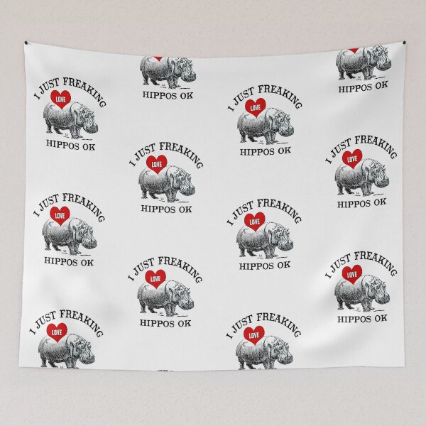 Item preview, Hippo Really Like Hippos Hippo Lovers Hippopotamus - I Just Freaking Love Hippos Ok. designed and sold by ladystyles.