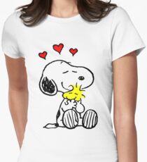 Snoopy Hugging Women's Fitted T-Shirt