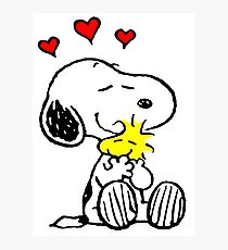 Snoopy Hugging Photographic Print