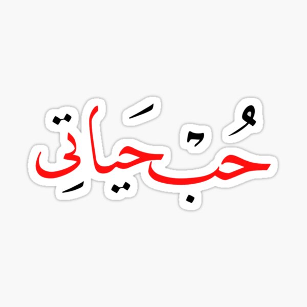 the-love-of-my-life-in-arabic-calligraphy-sticker-by-kindabeautiful