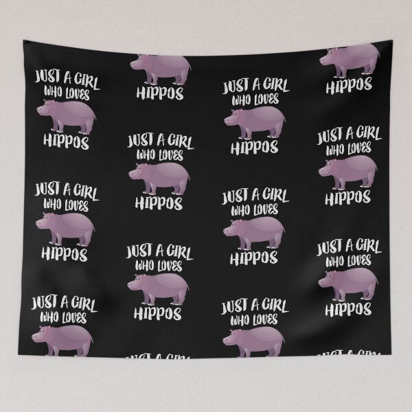 Item preview, Just A Girl Who Loves Hippos Shirt, designed and sold by ladystyles.