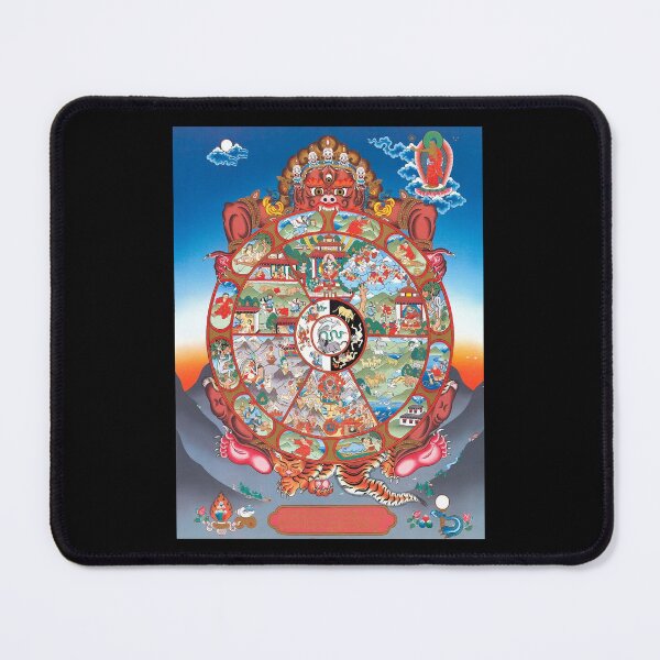 Item preview,  Tibetan Thangka, Samsara Mandala, Buddhist Wheel of Life  designed and sold by Aramis120a.