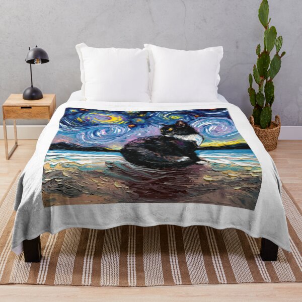 Item preview, Black Tuxedo Cat Night 2 designed and sold by donnaeeqs624.