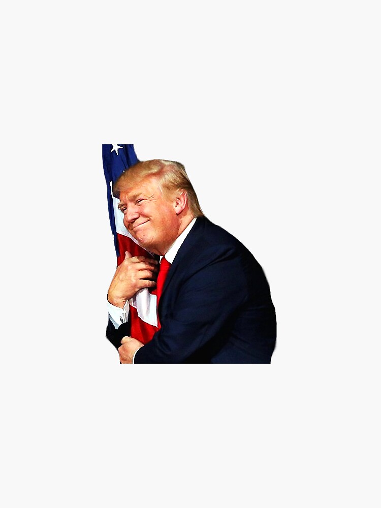 Thumbnail 3 of 3, Sticker, Trump Loves America designed and sold by StickersOfTrump.