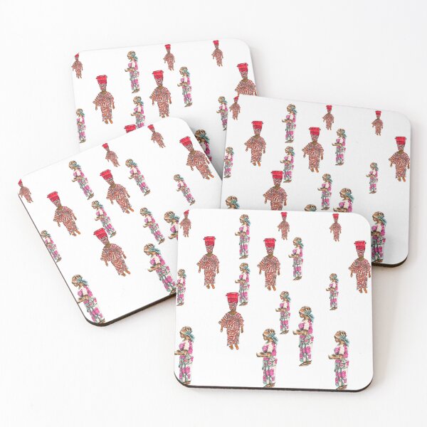 Item preview, doodling with inks ladies dress pink black red sketch clothes designed and sold by handmadehipsters.