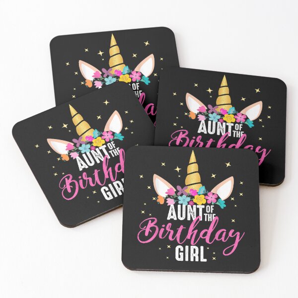 Item preview, Aunt Of The Birthday Girl Aunt Gift Unicorn Birthday, Beach Graphic, For Women, Adults,  designed and sold by GAELSTORE.