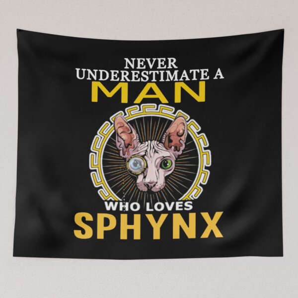 Item preview, Never underestimate man who loves sphynx cat designed and sold by jackienorfolkal.