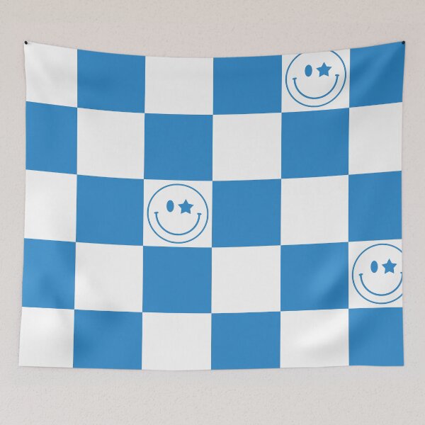 Item preview, Aesthetic Blue and White Checker Pattern designed and sold by ind3finite.