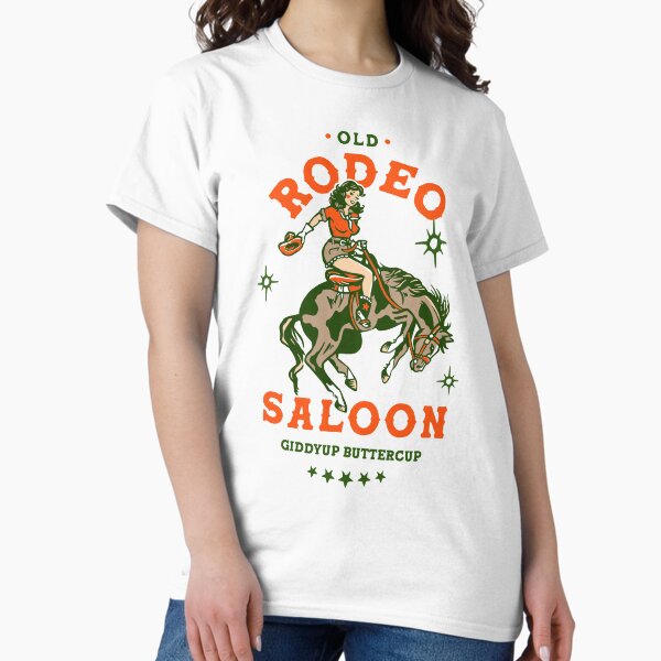 Artikel-Vorschau von Alter Rodeo-Saloon: Giddyup Buttercup. Vintage Cowgirl Pinup, designt und verkauft von The Whiskey Ginger Design Shop.